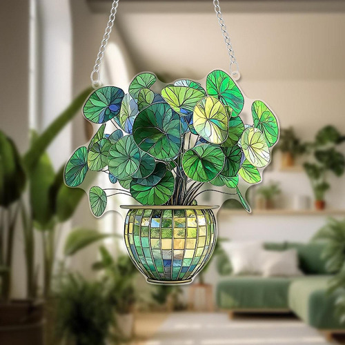 Plantas En Macetas Señal Colgante 2d Decoración De Bonsai