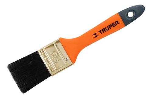 Brocha Mango Plastico 1.1/2 Pulgadas (38mm) Truper Brt-1.1/2 Cerdas Negro