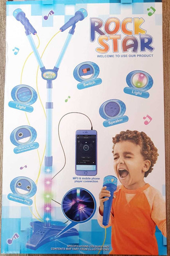 Micrófono Star Party Mp3 Con Pedestal Niños