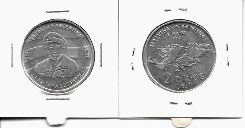 Argentina Moneda Malvinas 2 Pesos Año 2007 - Sin Circular!