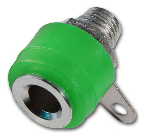 Conector Jack Banana Hembra Para Chasis Verde X5