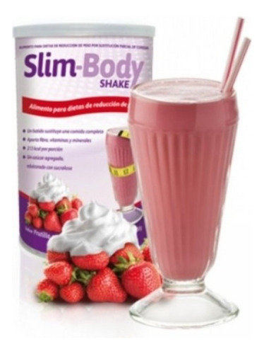 Slim Body Shake - 500grs - Reemplazo De Comida - Dieta Sabor Frutilla