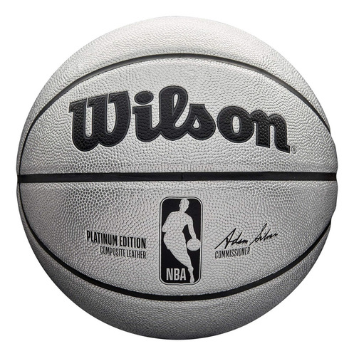 Balón Basquetbol Nba Platinum Edition Wilson Plateado