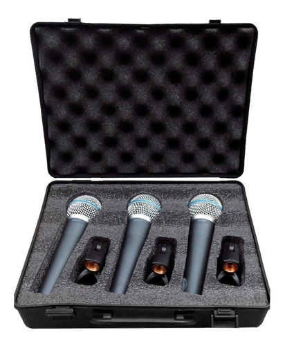Valija Pack De 3 Microfono Dinamico Cardioide Moon M59