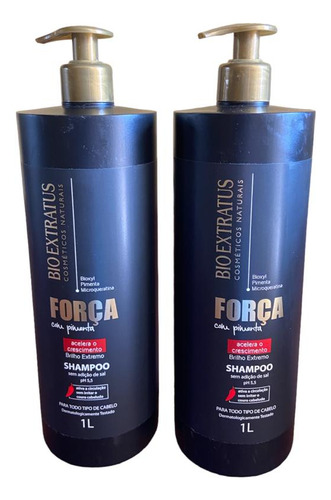 Kit 1 Shampoo Condicionador Força Com Pimenta 1l