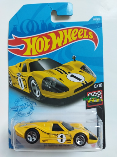 Hot Wheels 67 Ford Gt40 Mk.iv Race Day 8/10 Amarillo Gg7