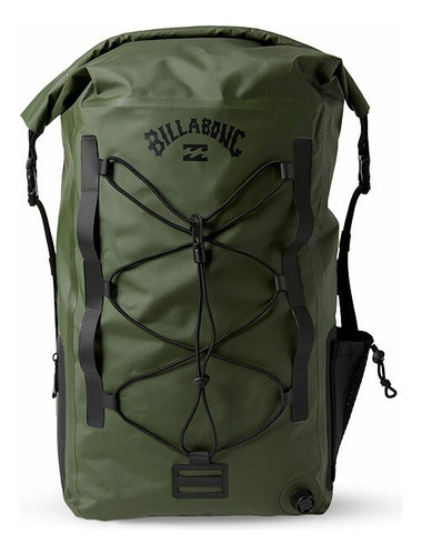 Mochila Impermeable Billabong Surftrek Storm M Bkpk Color Verde Diseño De La Tela Lisa