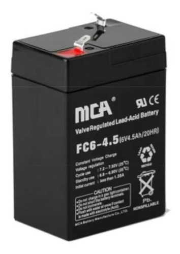 Bateria 6v 4.5ah Mca