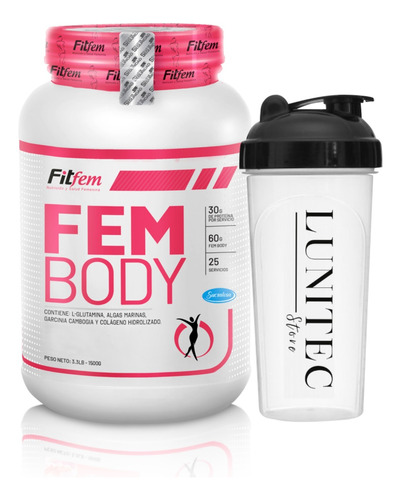 Proteína Fitfem Fem Body 1.5kg Vainilla + Shaker