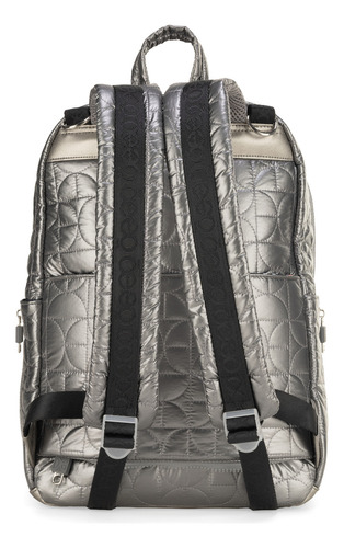 Pañalera Backpack Cloe Volini Grande Color Plateado