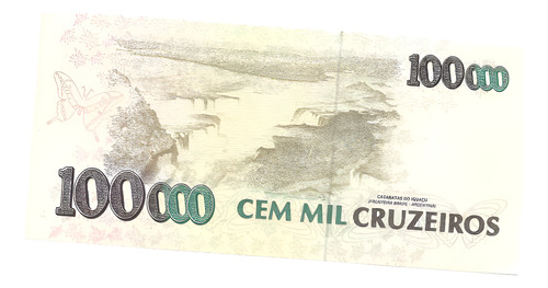 Cédula 100 Mil Cruzeiros 1993 - Beija Flor