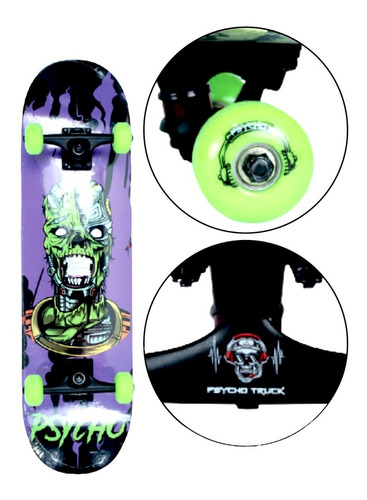 Patineta Catrina Psycho Proskate Calavera Robot Deck 7 Maple