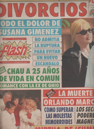 Revista * Flash ** Nº 719 Año 1994 Sandro , Susana 