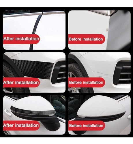 Imagen 4 de 7 de Cinta Fibra De Carbono Parachoques Pisadera Adhesiva 7cm*3m