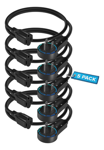 Maximm Cable Cable De Extensión De Enchufe Plano Giratorio D