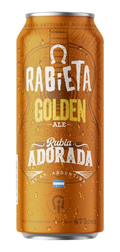 Cerveza Golden Ale Rabieta Lata X 473 Ml 