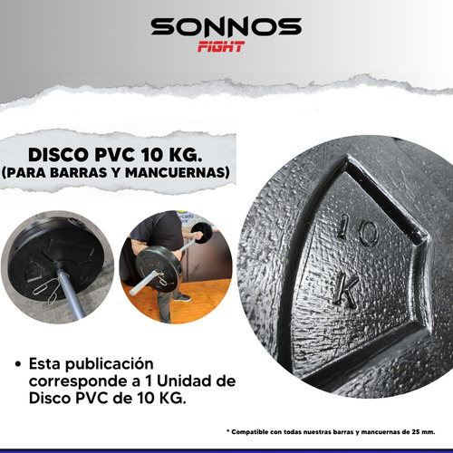 Mancuerna Con Topes + 20 Kg De Discos (2x10kg)