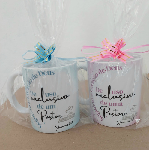 Caneca De Uso Exclusivo De Um Pastor(a) 325 Ml Porcelana Branco Pastora Rosa