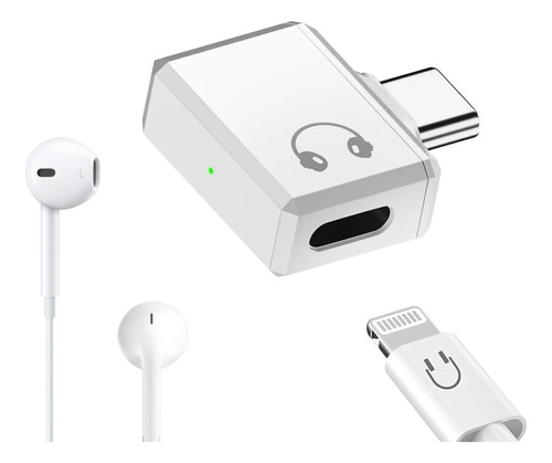 Adaptador Usb C A 8 Pines - Auriculares Tipo C Con Convertid