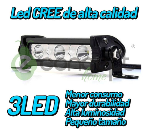 Reflector 12v Barra Led Mini Camioneta 4x4 Cuatri Moto X 4
