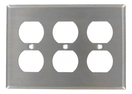 Leviton 84030   40 3-gang Duplex Receptaculo Wallplate  