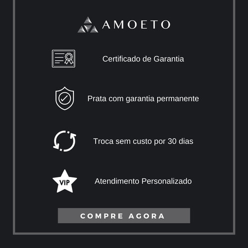 Colar De Prata Feminino Amoeto Ponto De Luz Prata 925