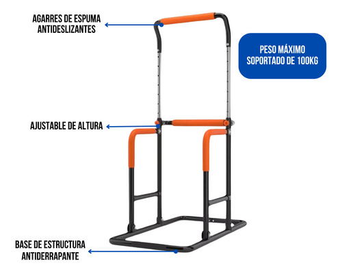 Torre Multifuncional Gym Para Dominadas Y Fondos Rack Gym