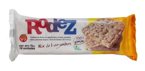 Galletas De Arroz Yamani Integral X24 Con Mix De Legumbres 