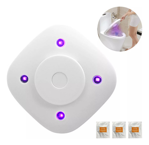 Lámpara Uv Desinfectante Para Inodoro Eliminación De Gérme Pantalla Violeta