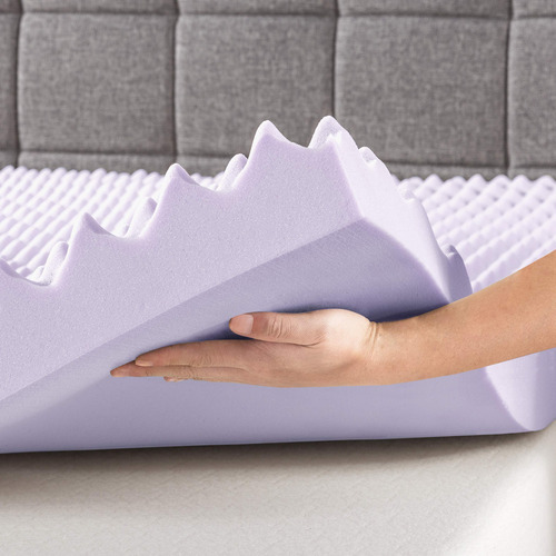 Cubrecolchón Viscoelástico De 7,6 Cm Con Infusión De Lavanda