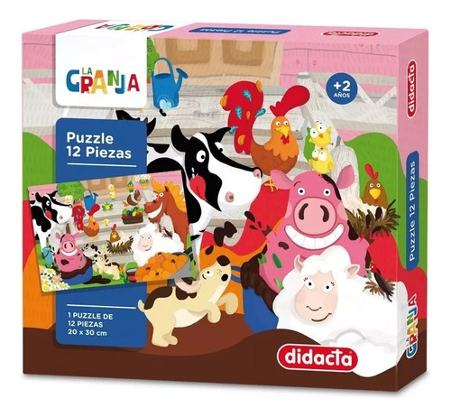 Puzzle 12 Pcs La Granja Rompecabezas Infantil Animales