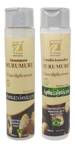  Kit Shampoo Condicionador Nutriflora Murumuru Cabelos Macios