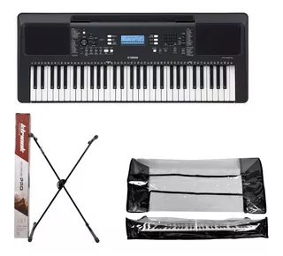 Teclado Yamaha Psr-e373 Nuevo + Adaptador Base Forro Protect