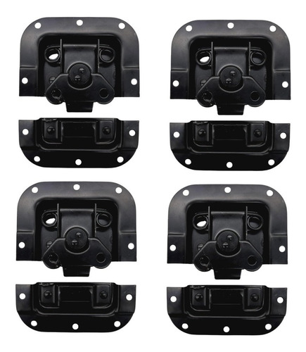 Broche Mediano Color Negro Cod. Qyx-009 Fly Case Set 4 Pzs Negro