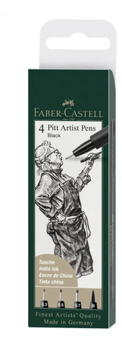 Estilógrafos Desechables Faber Castell Pitt Artists C/4pzas