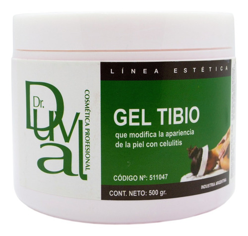 Dr Duval Gel Tibio Corporal Prevencion De Celulitis 500gr