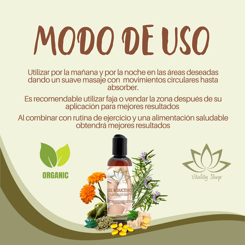 Gel Reductivo Quemagrasa Reafirmante Anticelulitis Café Verd Gel Reductor Reafirmante