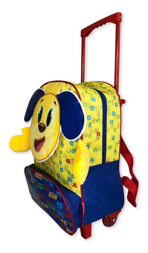 Mochila Infantil Com Rodinhas - Tema Cachorro - 13l