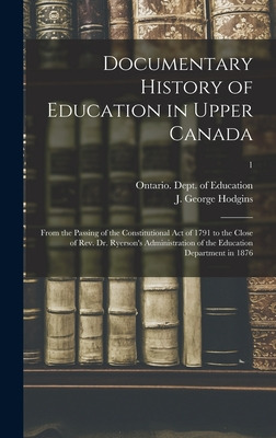 Libro Documentary History Of Education In Upper Canada: F...