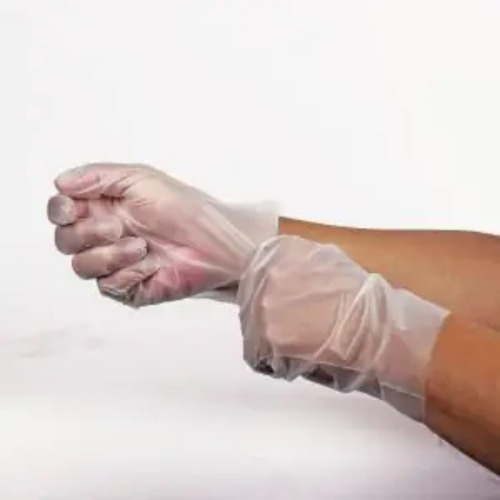 Luvas descartáveis Vabene Viniflex cor transparente tamanho G de elastômero termoplástico em kit de 10 x 100 unidades