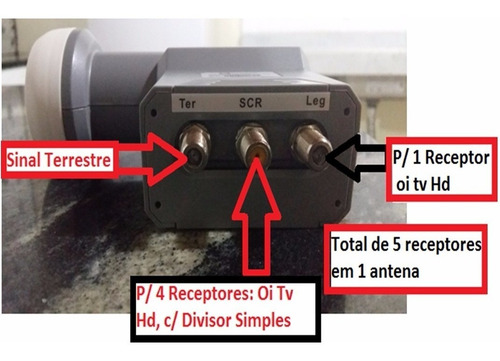Lnb Unicable Scr (1 Unico Cabo) Smu Oi Ou Claro