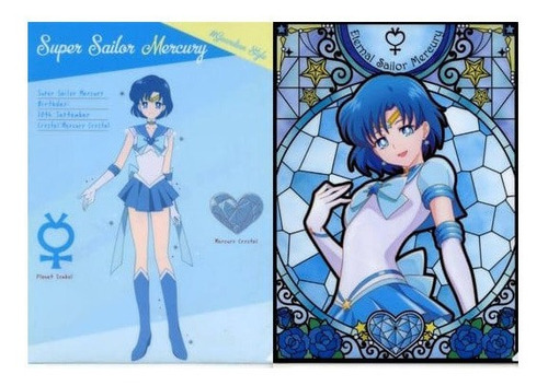 Eternal Sailor Moon Mercury Banpresto Set De 2 Folders 100%