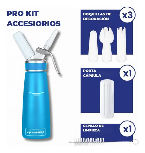 Cremera Sifón Pro 500ml Aluminio 10 Capsulas N20 Universal