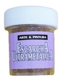 Escarcha Brillantina Mirella Glitter Ultrametalica Dorado X2