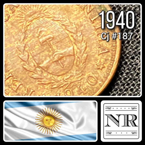 Argentina - 1 Centavo - Año 1940 - Cj #187 | Km #37 - Cobre