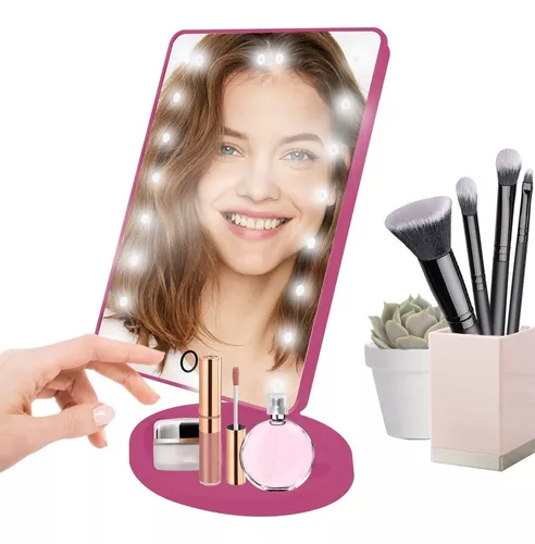 Luces de tocador profesionales para espejo USB 5V luces de espejo de  maquillaje 3 colores regulables luz de brillo ajustable para mesa de  tocador de