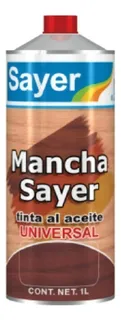 Mancha Nogal Americano 1 Litro Tinta Aceite Sayer Ts-6114.30 Color Marrón