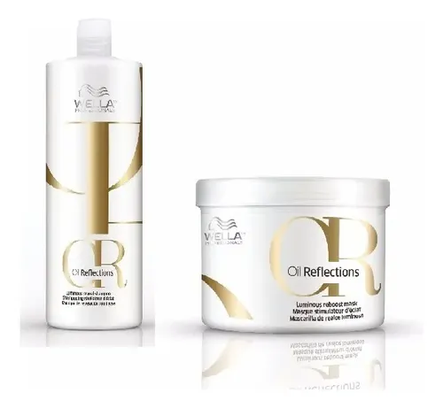 Kit Wella Oil Reflections Shampoo 1000ml + Máscara 500ml