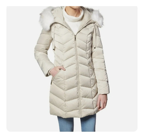 Parka Acolchada Diseñador Tahari New York 50% Off Y Más