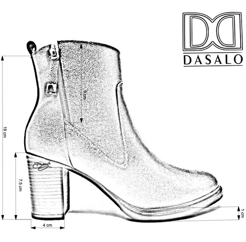 Bota De Dama Casual Vestir Fino Cuero Vacuno Genuino